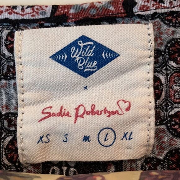 Wild Blue Sadie Robertson Peasant Top - Picture 2 of 4